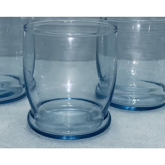 Set of 4 Libbey Misty Blue Tumbler Old Fashion Glasses 3-1/2" Tall X 3” Dia Vtg - Picture 2 of 6